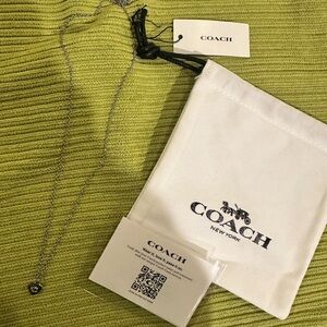 Coach Silver Heart Pendant Necklace